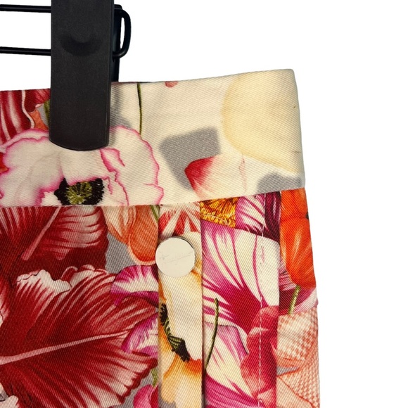 Salvatore Ferragamo Pants Women’s Size 4 Floral Printed Cropped Mid Rise Capri - Picture 6 of 12